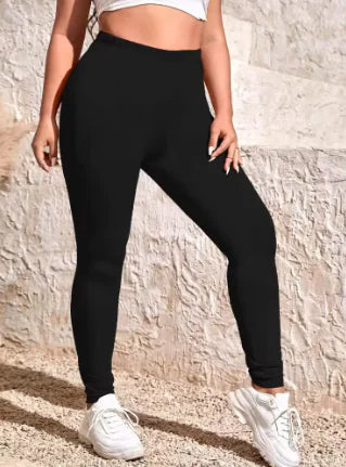 PlusFit High-Waist Stretch Leggings | ZanziZest