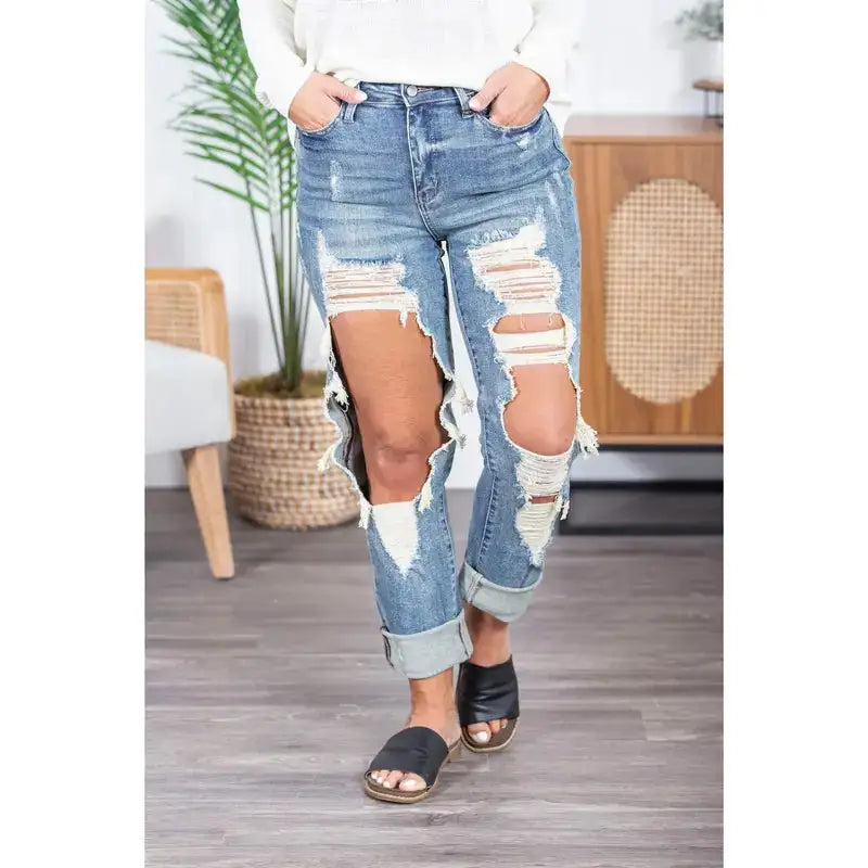 Straight Shooter Ripped Jeans | ZanziZest