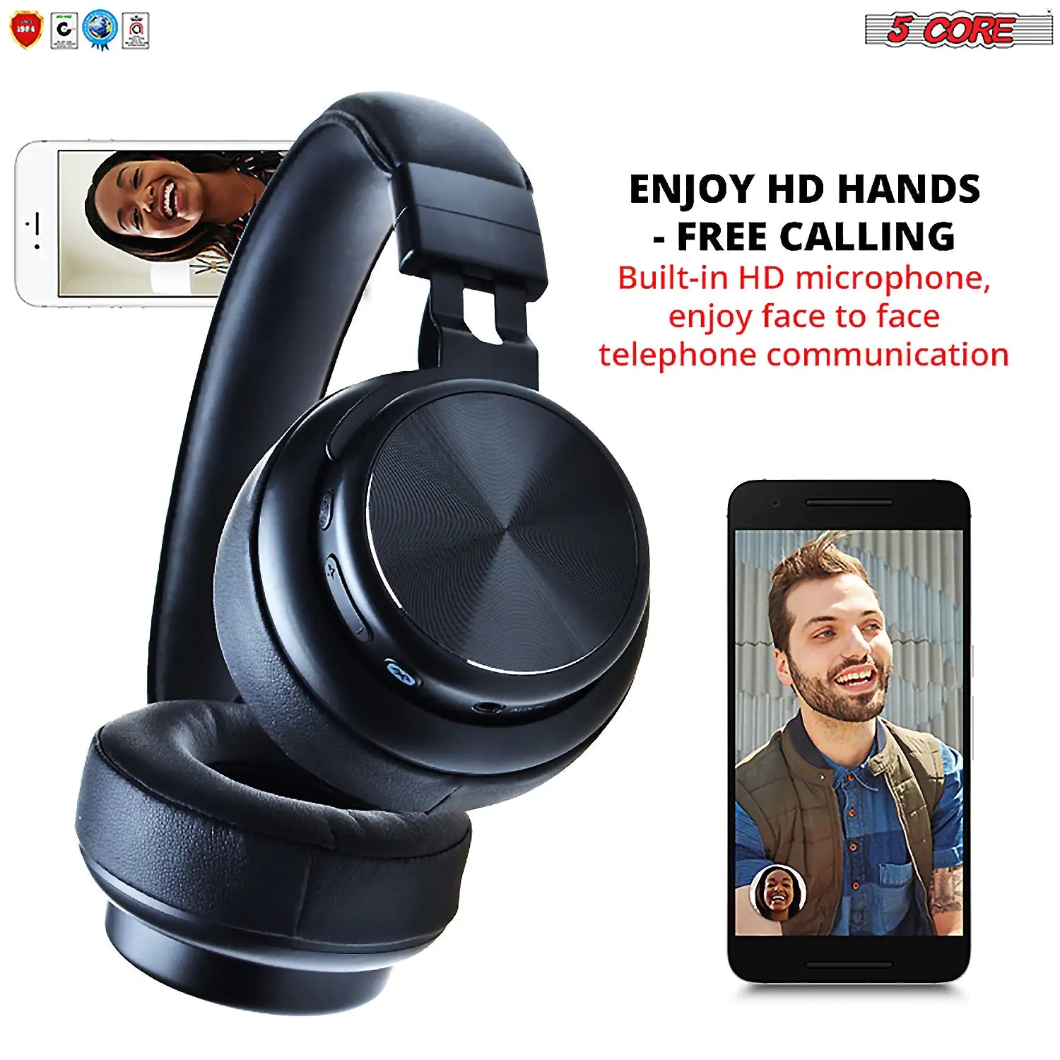 5Core Bluetooth Headphones Wireless Noise Cancelling Audifonos Inalambricos | ZanziZest