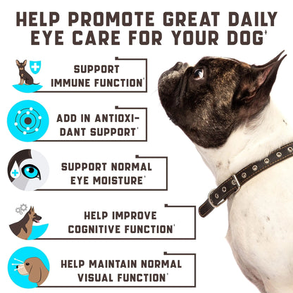 Eye Vitamins for Dogs Vision Supplement for Tear Stains Dog Eye Care Duck Flavor | ZanziZest