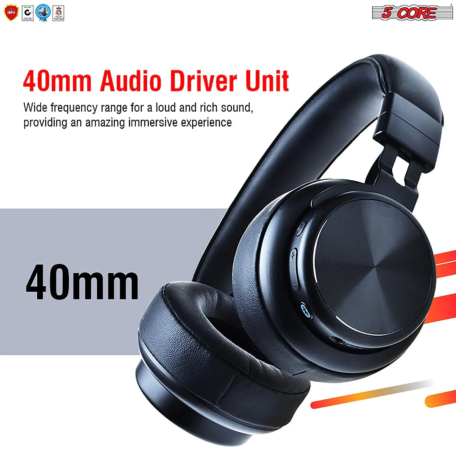 5Core Bluetooth Headphones Wireless Noise Cancelling Audifonos Inalambricos | ZanziZest